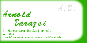 arnold darazsi business card